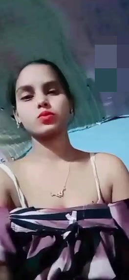 Beautiful Indian girl Chandrika showing her boobs to boyfriend in video calling