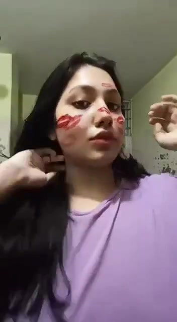 Horny Tanker GF Showing Pressing Boobs