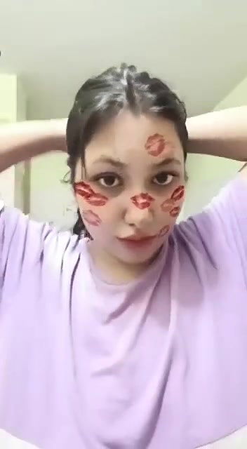 Horny Tanker GF Showing Pressing Boobs