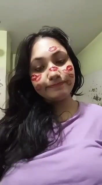 Horny Tanker GF Showing Pressing Boobs