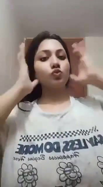 Horny Tanker GF Showing Pressing Boobs