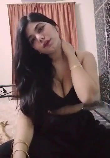 Hot Desi GF goes topless in a live video call