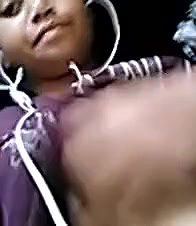 Big booby college girl displays her nude boobs