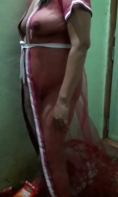 Desi Bhabhi In Transparent Nighty