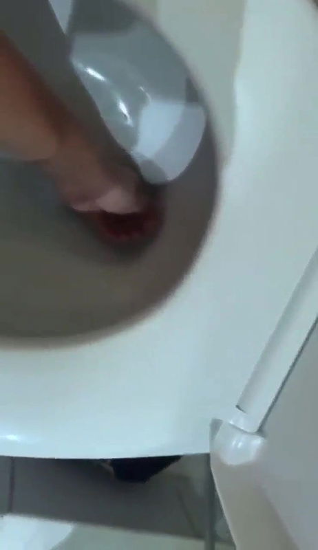 beautiful girl nude show drink toilet water