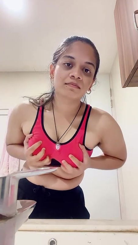 cute girl boobs press