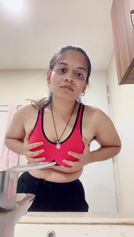 cute girl boobs press
