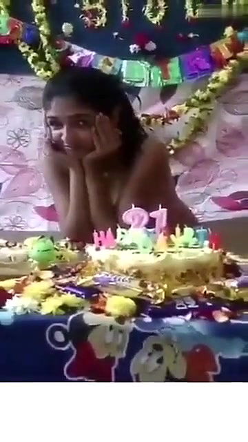 Newly Married Young Cute Slim Girl Celebrating Her Birthday In Full Nude Condition