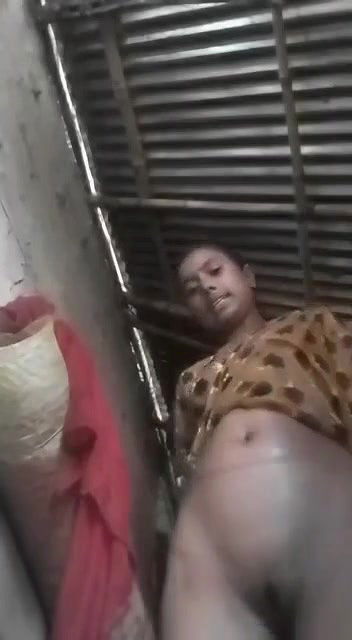 Slim Cute Dusky Young Village Girl Recording Her Nude Front And Back For Her Lover