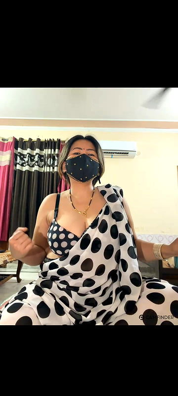 88pink white saree lush vibertor nepali randi bhabhi