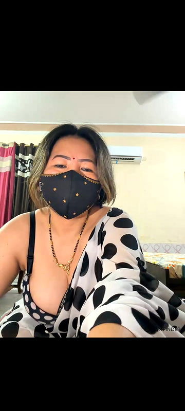 88pink white saree lush vibertor nepali randi bhabhi