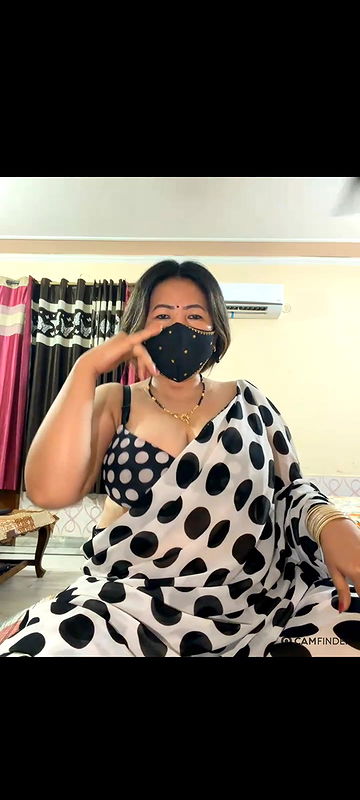 88pink white saree lush vibertor nepali randi bhabhi