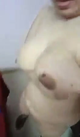 Naughty big booby girl took her nude selfie video