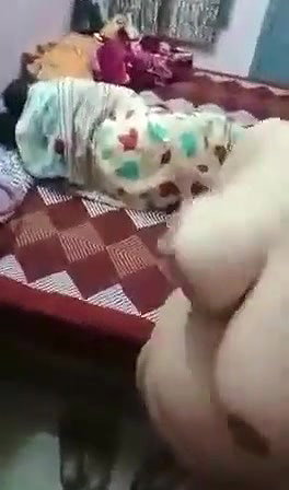Naughty big booby girl took her nude selfie video