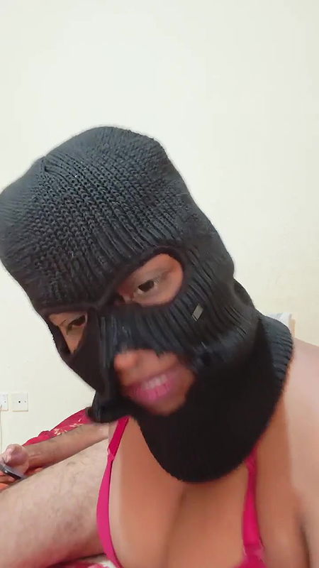 Masked Aunty handjob masked Neighbor