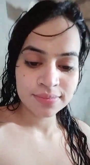cute slim girl nude shower