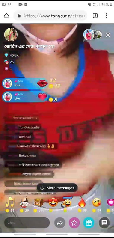 Desi village bhabi live on tango