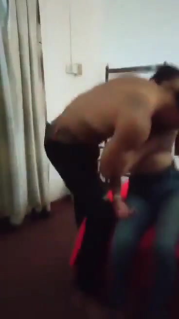 hunk guy with topless girl