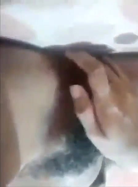 Cute gf hairy pussy fingering