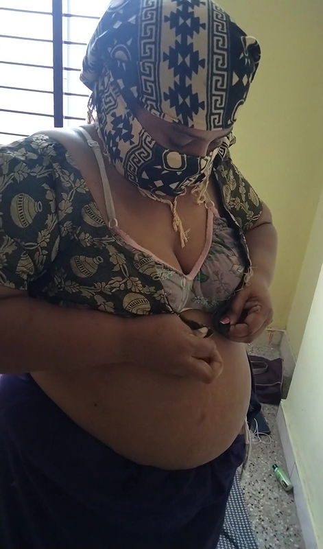 Anthra aunty wearing dress