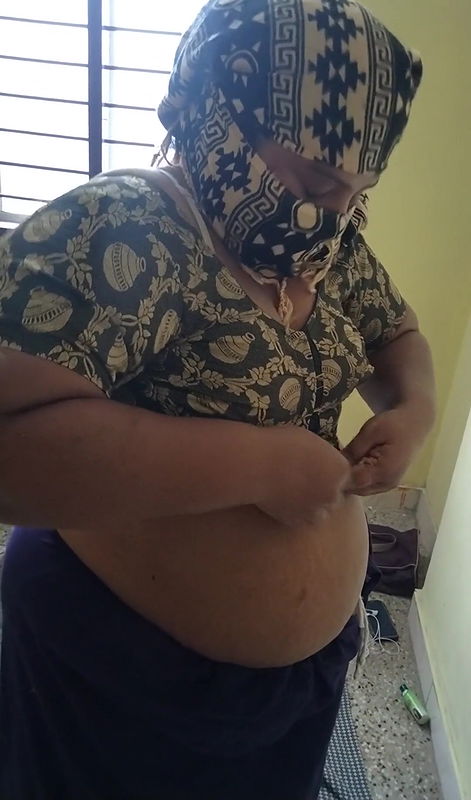 Anthra aunty wearing dress