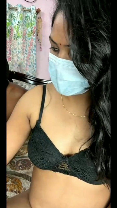 Pink vibrator in pussy of hot bhabhi