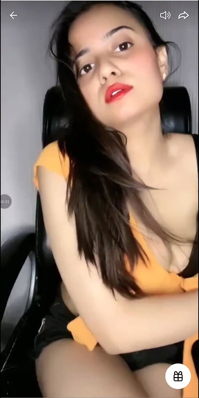 hot tango girl spit on her boobs show nipple