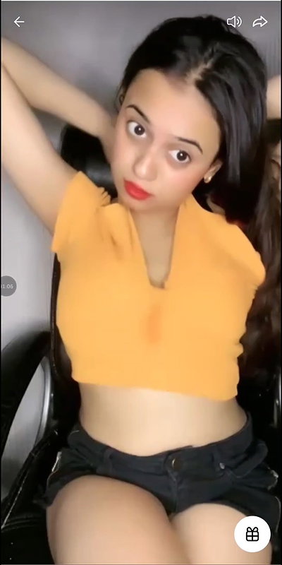 hot tango girl spit on her boobs show nipple