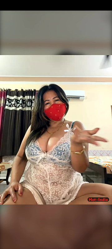 88pink Net white dress big boobs show nepali randi bhabhi