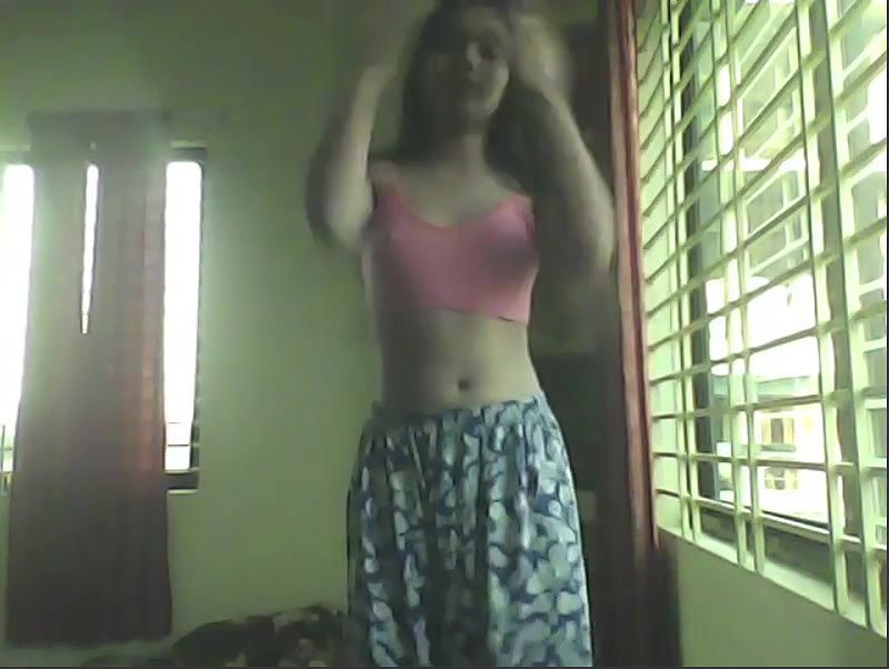 A teen girl hot alone show