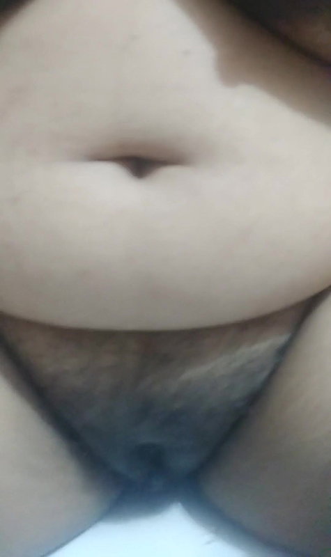 Brown chubby girl fondling boobs and fingering