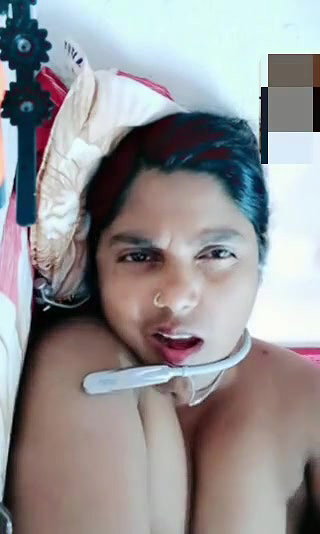 bangla lady vc with lover boobs press