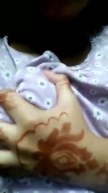 cute young gf pressing boobs with dress