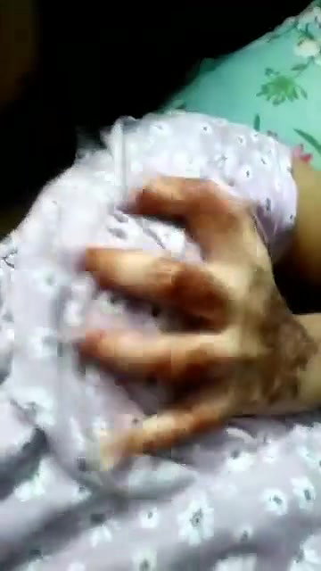 cute young gf pressing boobs with dress