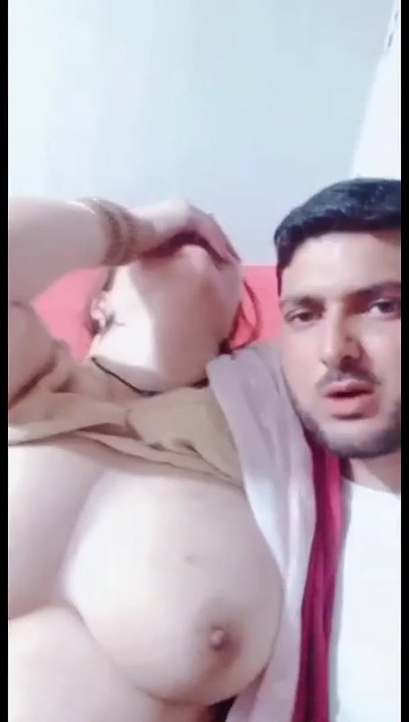 newly wed couple guy showing her big boobs