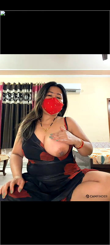 88pink flower dress one boobs open nepali randi bhabhi