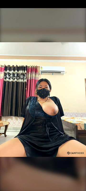 88pink nepali randi bhabhi one boobs open in black nighty