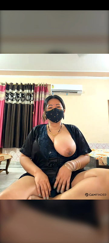 88pink nepali randi bhabhi one boobs open in black nighty