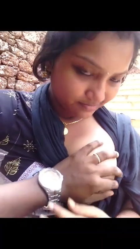 Shy Young Girl Outdoor Boobs Pressed By Boyfriend