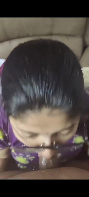 Nighty wife blow job to her husband