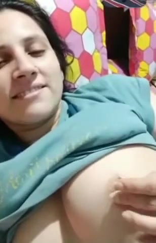 cute girl huge boobs playing viral selfie video