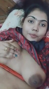 bhabhi pressing boobs selfie video taken for lover