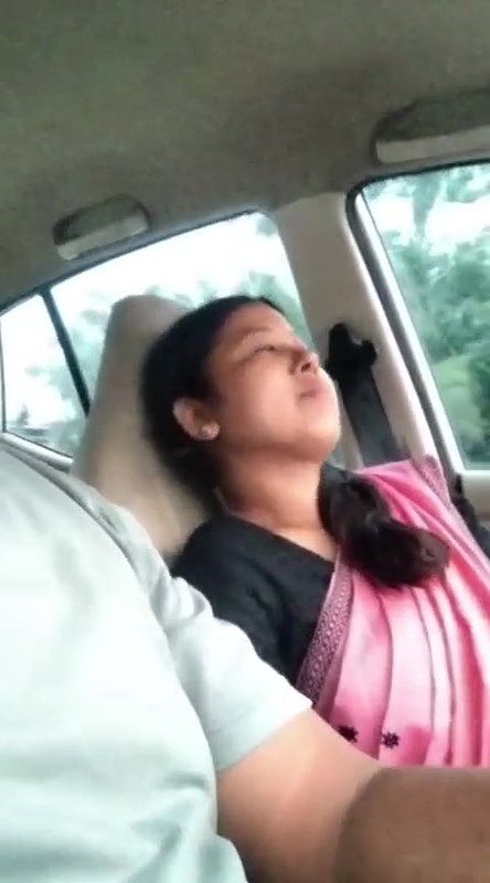 cute Assamese wife blowjob to husband in running car