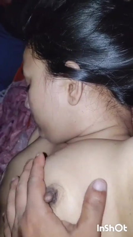 sleeping wife nude boob press by Bengali husband