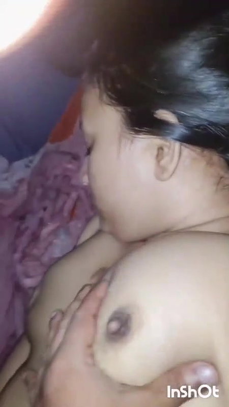sleeping wife nude boob press by Bengali husband