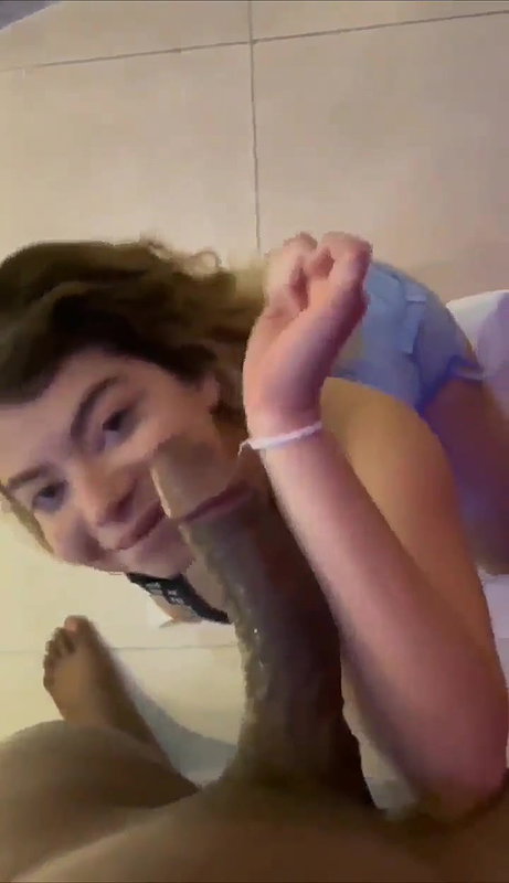 Horny slut playing with bbc