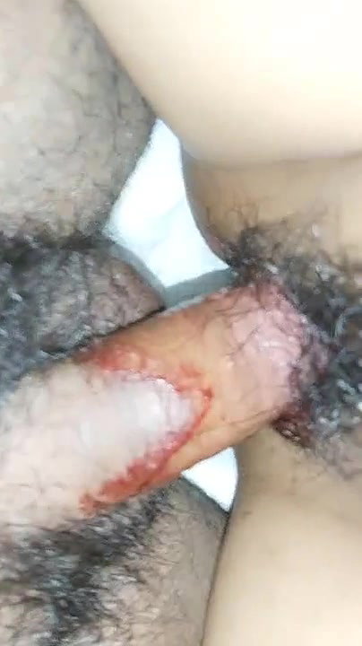 Hot period fuck for hairy bitch pussy