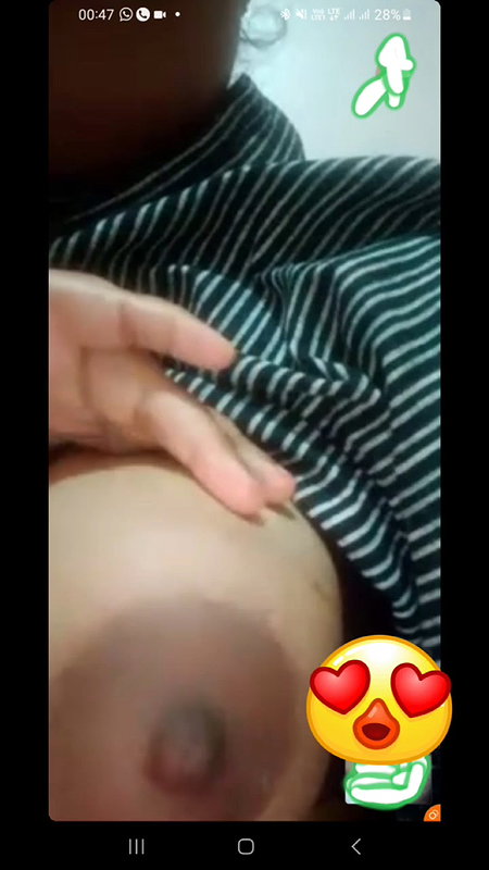 big melons girlfriend topless viral video call