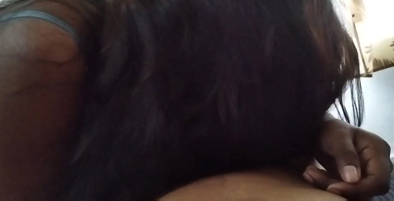 Indian stepsister gives a blowjob when no one is home, seducing her stepbrother