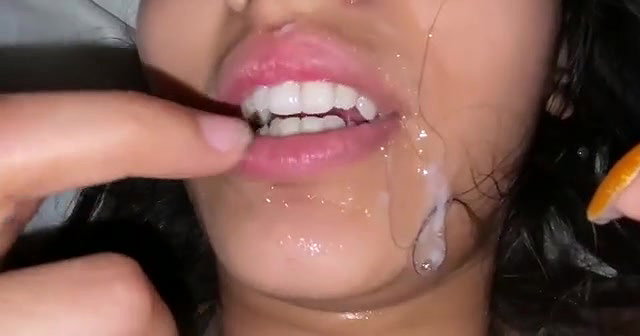 cum on lips